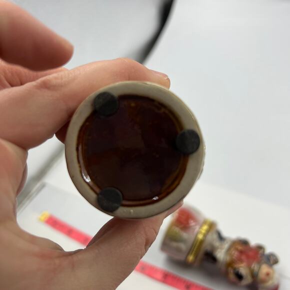 Vintage Set Porcelain Limoge Christmas Santa Snowman Trinket Boxes 4.5" Figurine - Picture 2 of 8